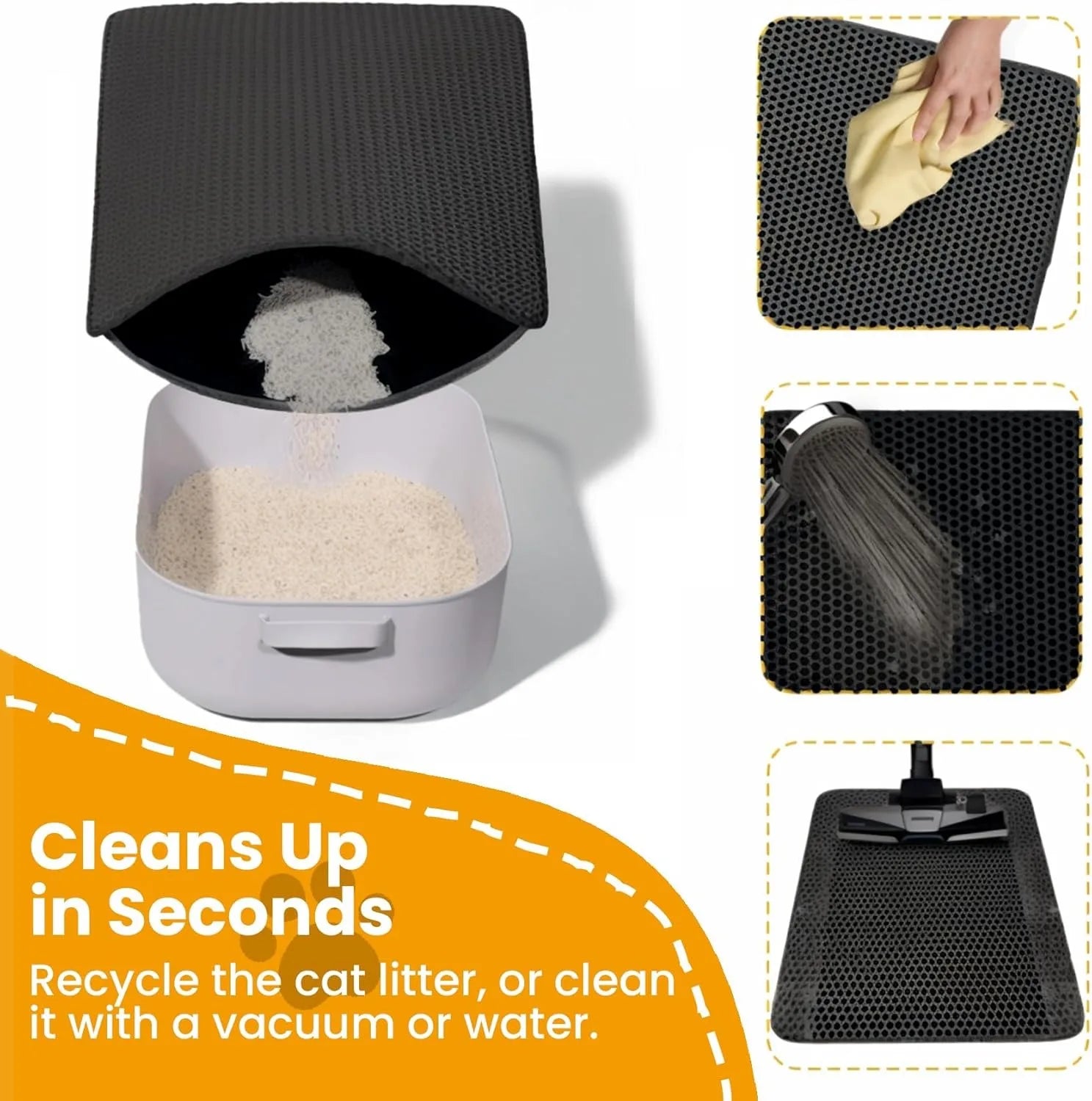 Cat Litter Mat - Double Layer, Non-Slip & Waterproof