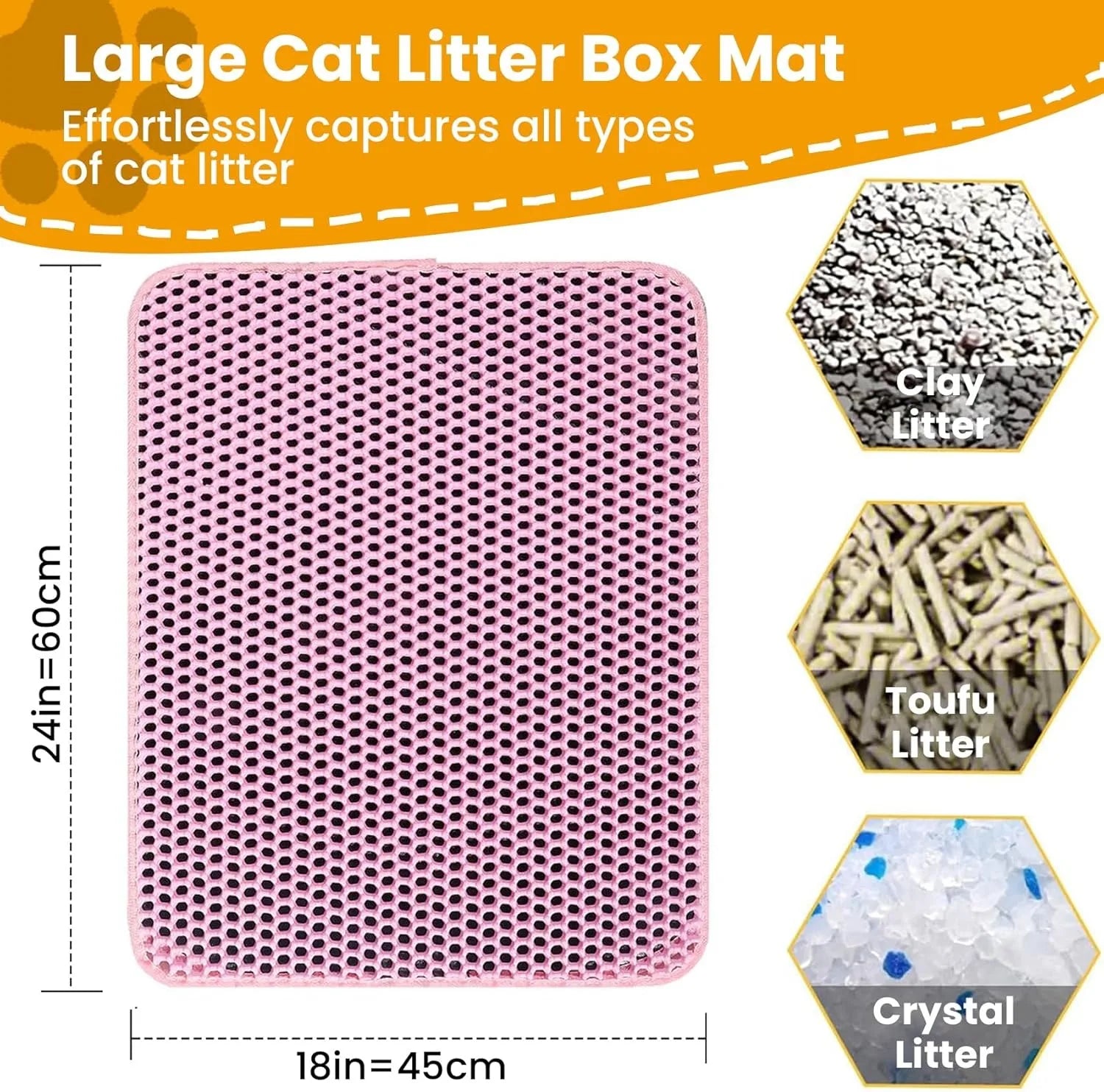 Cat Litter Mat - Double Layer, Non-Slip & Waterproof