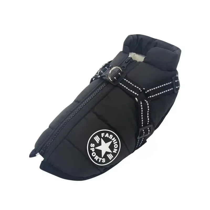 Pet Dog Jacket With Harness – Winter Warm & Waterproof