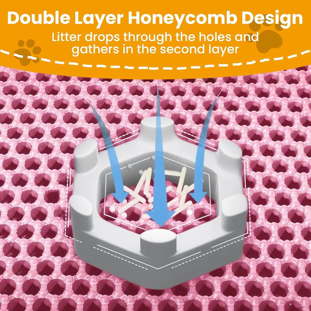 Cat Litter Mat - Double Layer, Non-Slip & Waterproof