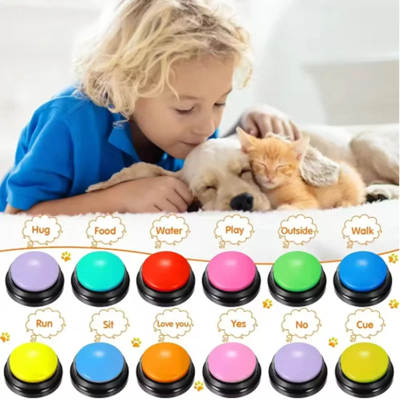 Dog Toys Funny Recordable Talking Buttons