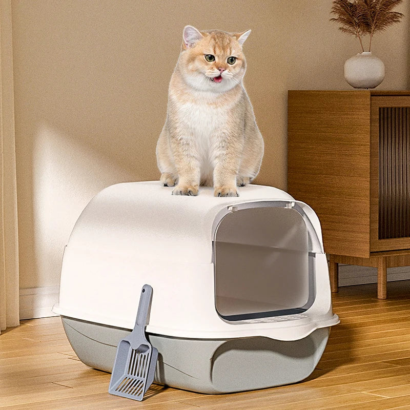 Cat toilet with scoop