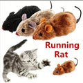 Funny Lifelike Plush Mouse Running Rat Toy